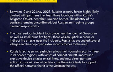 У Британії кажуть, що Росія використовує події під Бєлгородом для просування версії про ”жертву війни”