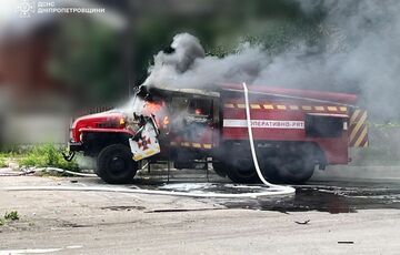 Рятувальники потрапили під повторний ворожий обстріл на Дніпропетровщині