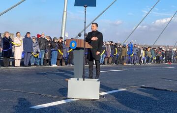В Запорожье открыли самый большой в Украине вантовый мост 
