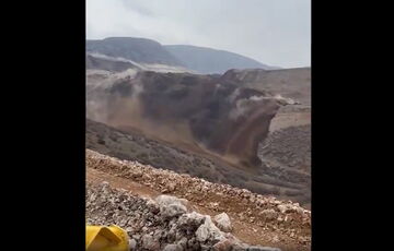В Турции произошел обвал на золотом руднике: видео