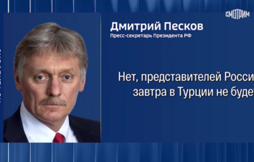 Песков заявил, что представителей России завтра на встрече в Турции не будет