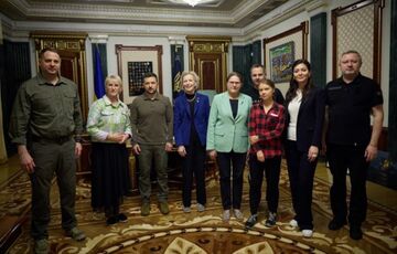 Экоактивистка Грета Тунберг встретилась в Киеве с Владимиром Зеленским