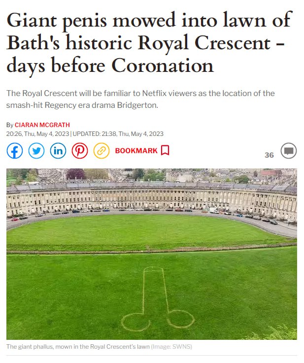 Пранкери вистригли гігантський пеніс на місці святкування коронації Чарльза ІІІ: фото — фото