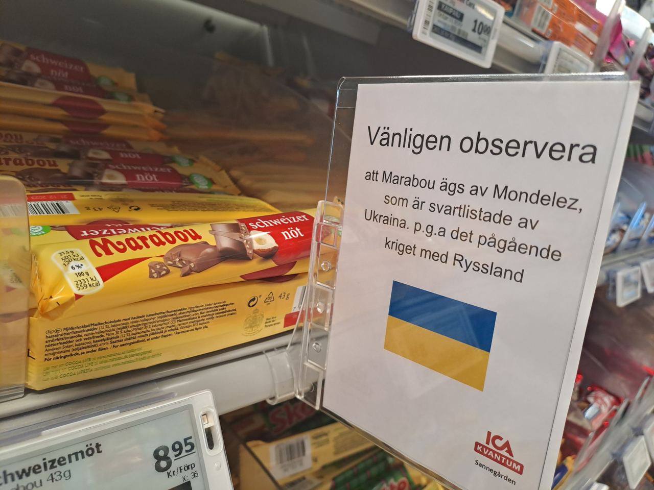 В Швеции в магазинах бойкотируют продукцию Mondelez, которая спонсирует войну в Украине: фото — фото