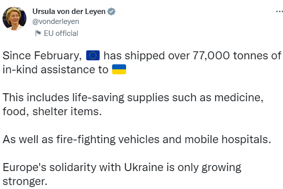 В ЕС озвучили, сколько гумпомощи отправили Украине с февраля — фото