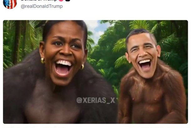 Трамп отказался извиняться за видео с Бараком и Мишель Обамой в образе обезьян