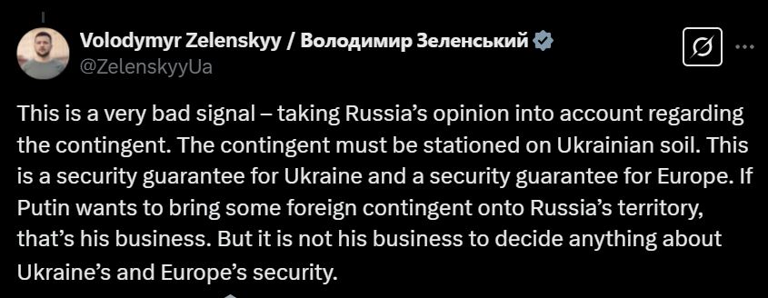 Зеленський закликав союзників відправити миротворців, ігноруючи думку Росії — фото 1