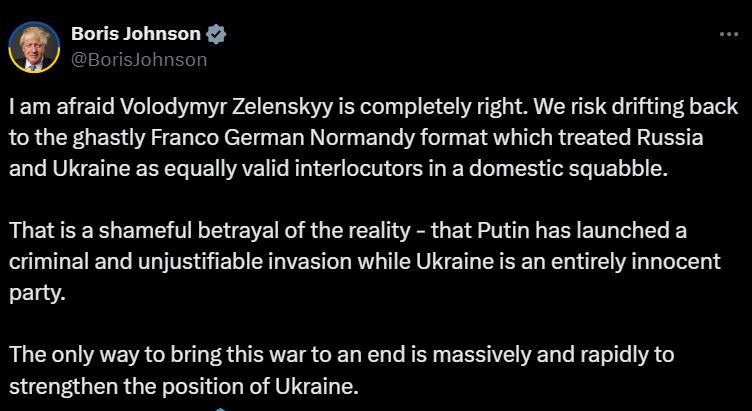 ”Повернення до огидного Нормандського формату”: Джонсон відреагував на розмову Шольца та Путіна — фото 1
