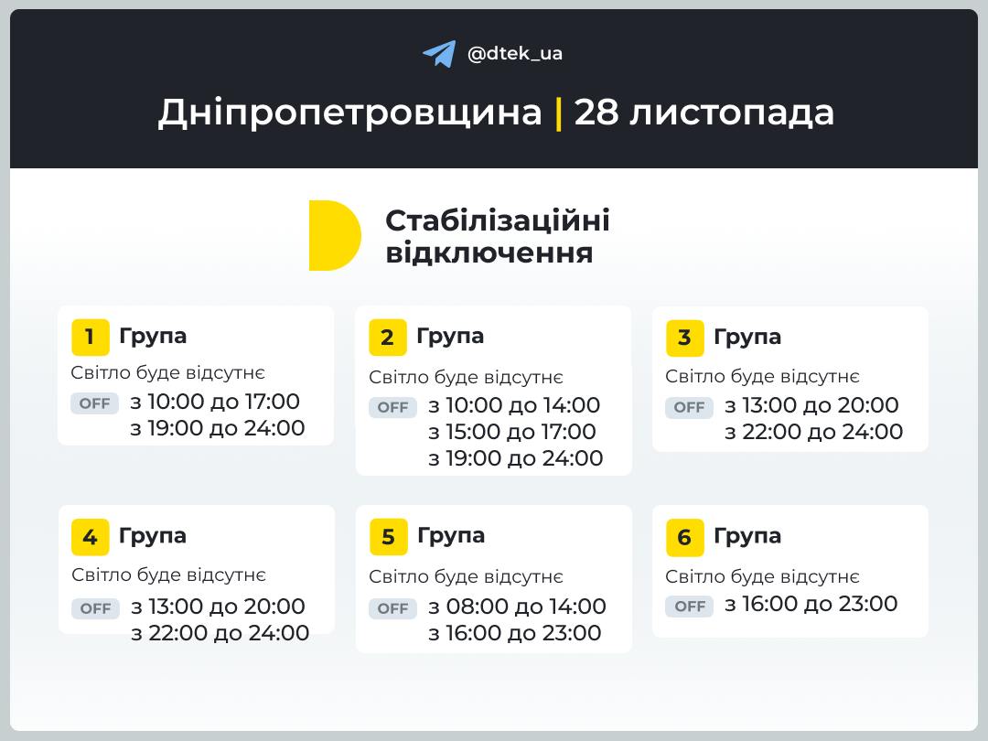 Света почти не будет: ДТЭК обновил графики отключений электроэнрегии — фото 3