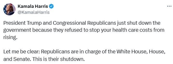 У США 1 жовтня розпочався урядовий шатдаун — фото 1