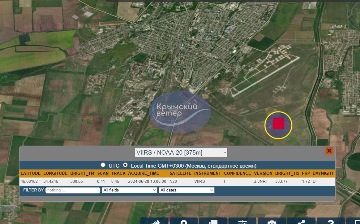 На аэродроме в Джанкое заметили пожар: возможно, горел ЗРК С-500 — фото 1