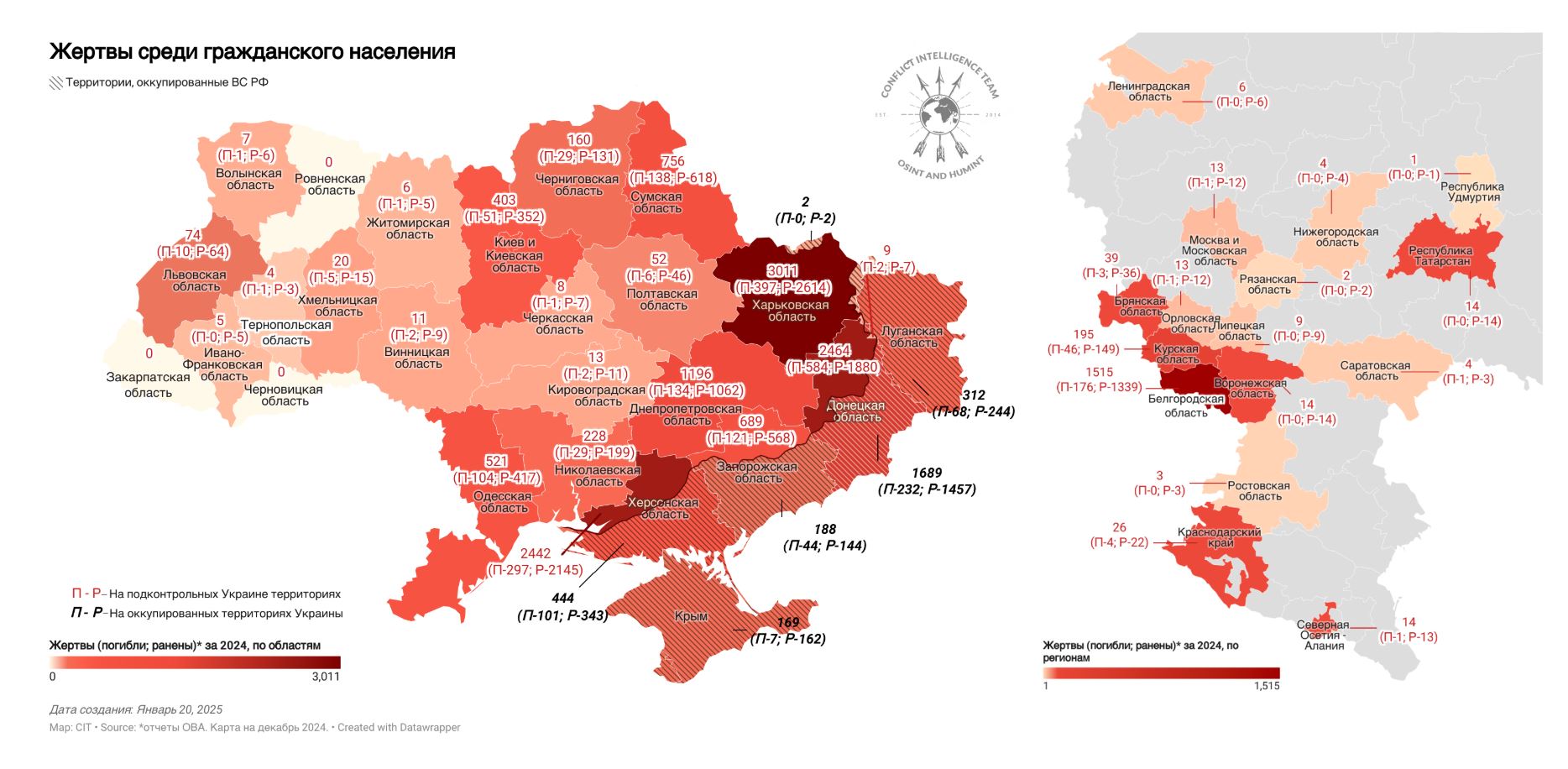 В Украине в 2024 при обстрелах погибли 1915 человек, еще 452 погибли на оккупированных территориях — фото 1