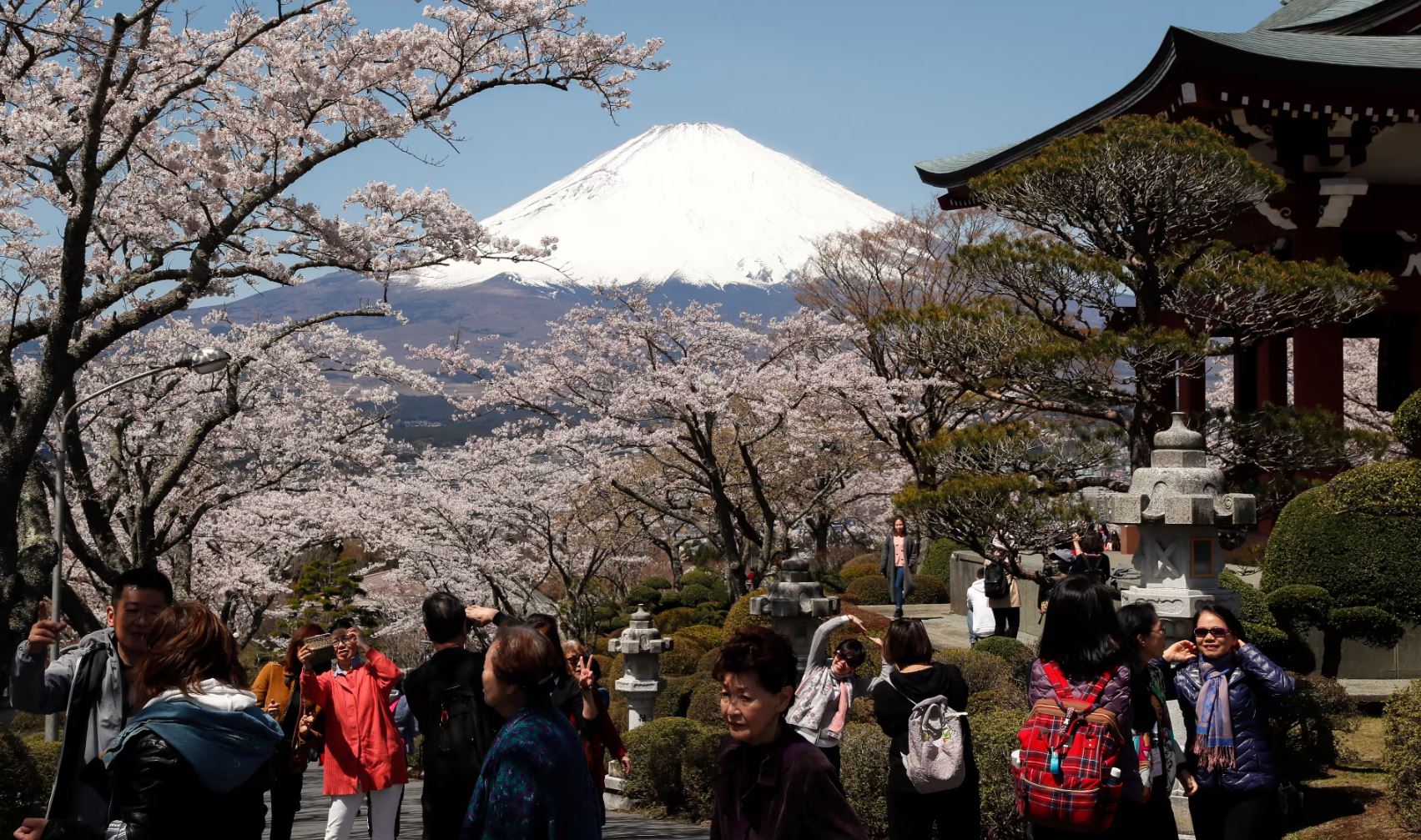 В Японии закроют сеткой вид на гору Фудзи из-за толп туристов — фото 2