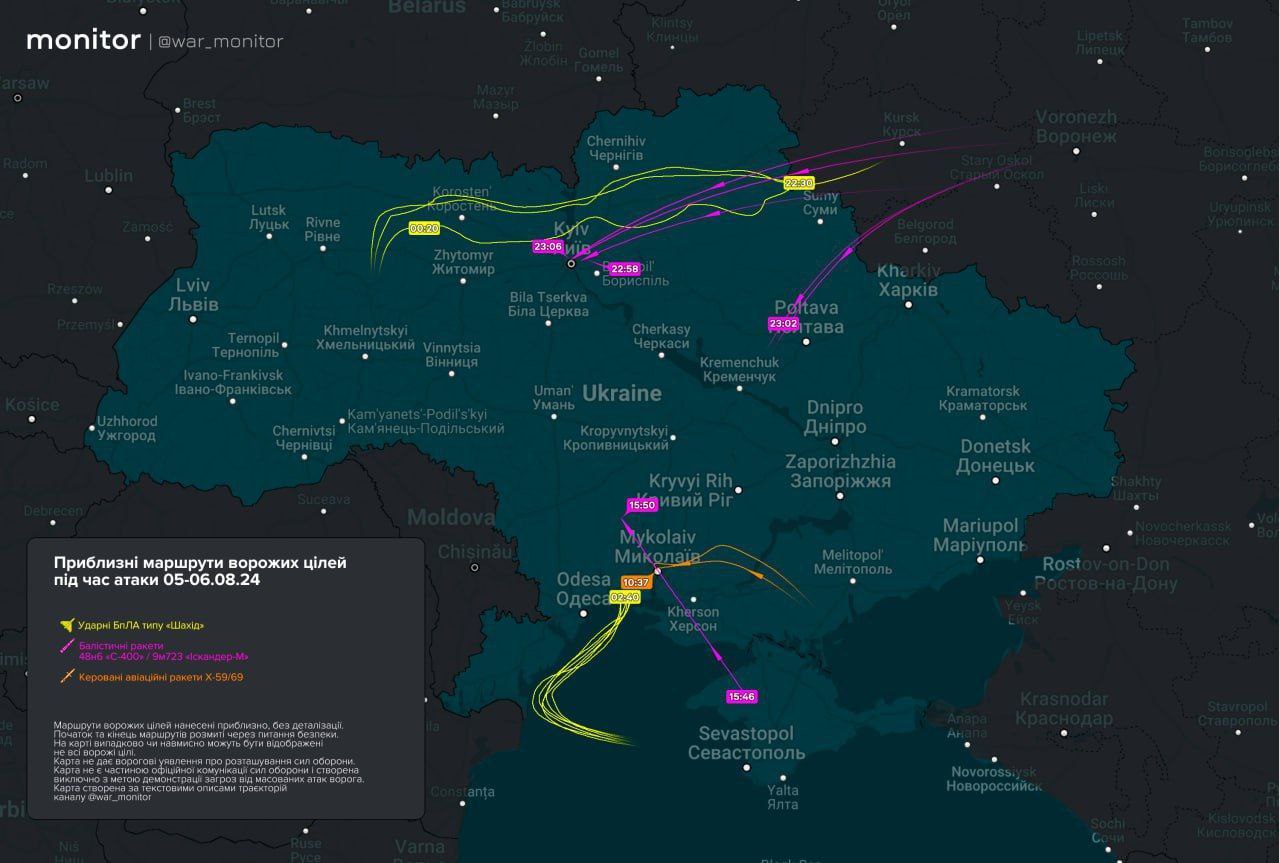 Росія вночі завдавала ударів по Україні балістичними ракетами — фото 1