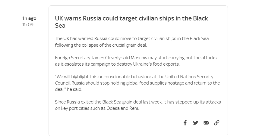 У Британії не виключають, що РФ може атакувати цивільні судна у Чорному морі — фото