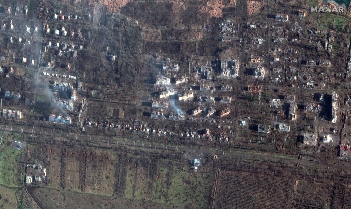 Maxar показала спутниковые снимки уничтоженного Бахмута — фото