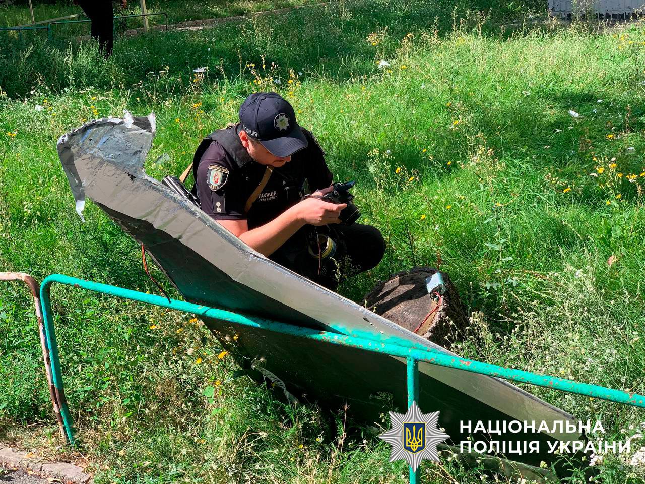 Полиция показала сбитый в Киеве российский шахед — фото 1
