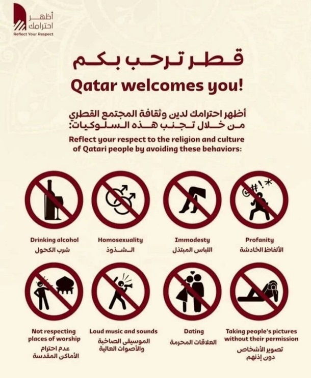 Катар обнародовал правила поведения для желающих попасть на матчи ЧМ-2022 — фото