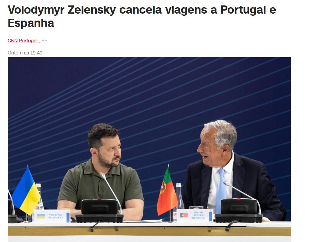 Зеленский отменил визиты в Португалию и Испанию — фото