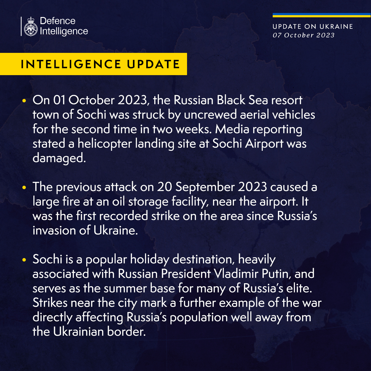 Британская разведка подтверждает атаку дронов на Сочи, где расположена резиденция Путина — фото