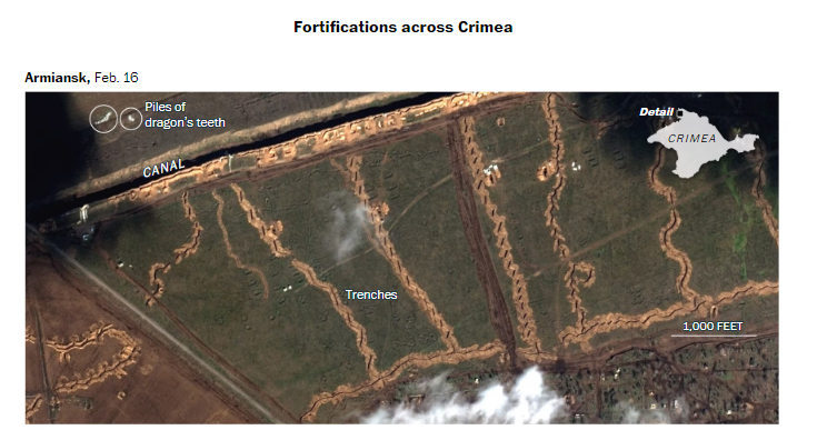 Россия готовится оборонять Крым, построила сеть окопов и заграждений: фото — фото